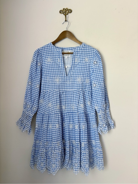Sail to Sable Dresses & Skirts - STS Sail To Sable Blue Gingham Floral Eyelet Dress Small NEW NWT